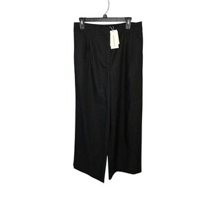 Commense Black Wide Leg Trousers Womens L New With Tags Career Casual